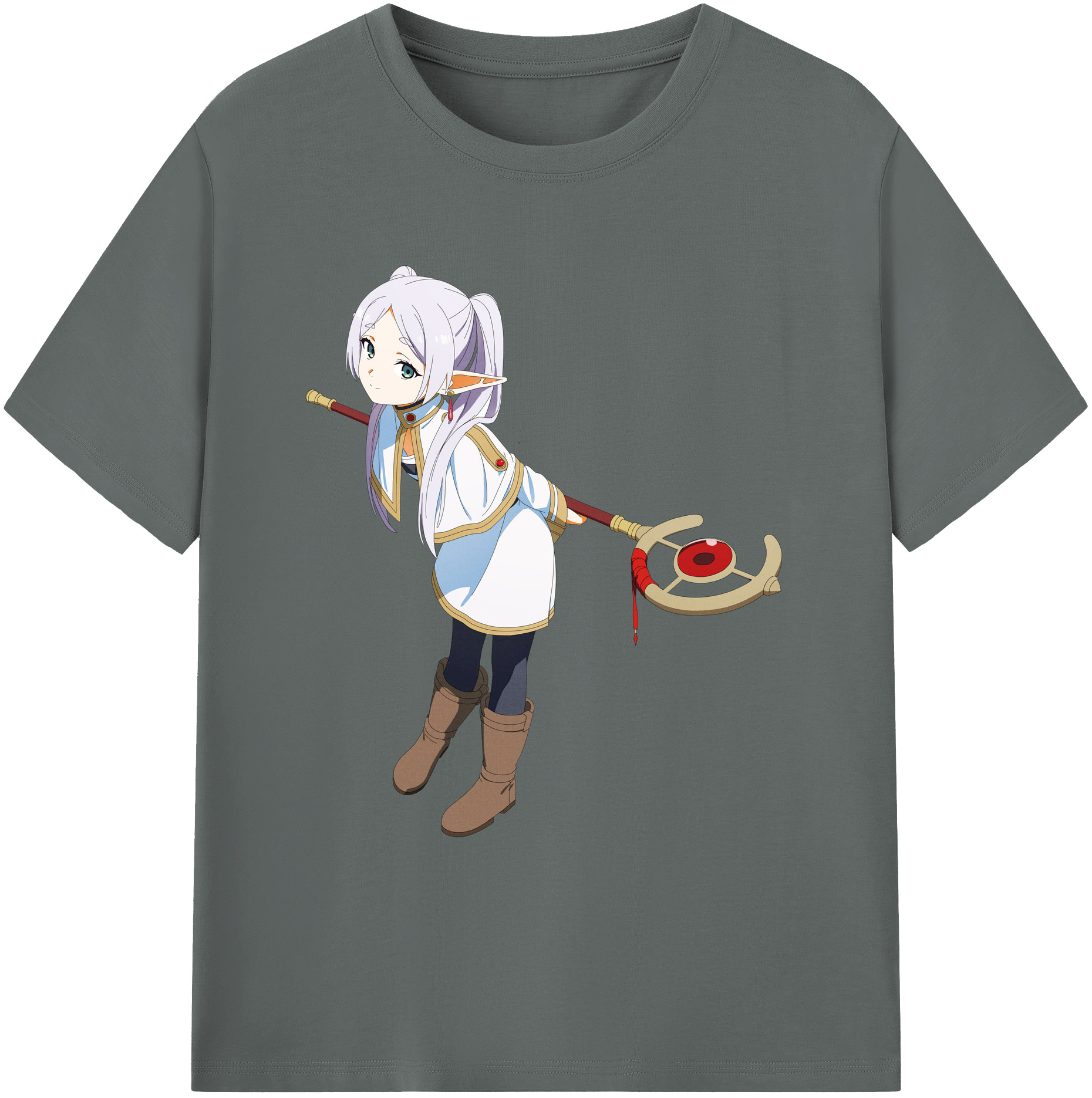 （画像用） 葬送のフリーレン Frieren 綿100％ メンズ半袖Tシャツ｜肌触りやわらか＆通気性